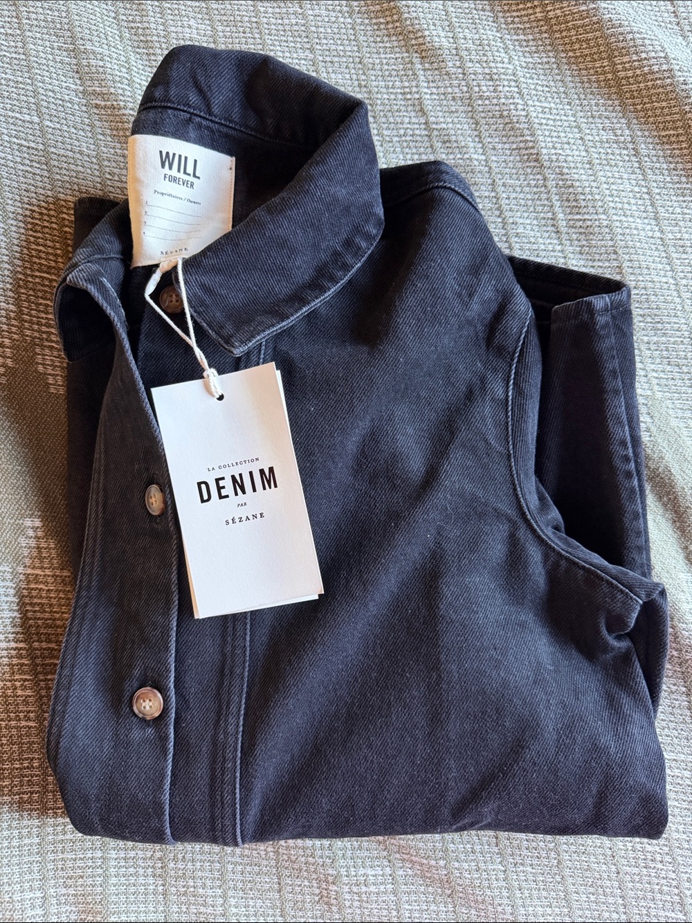 Sezane Will Jacket Washed Black Small - Picture 5 of 5